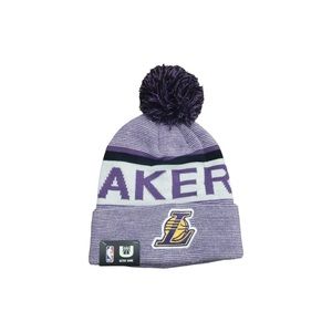 LMT: LA Lakers NBA Ultra Game Winter Cuffed Knit Pom Skull Cap Purple OSFM